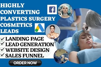 generate plastics surgery leads cosmetics surgery skincare leads sales funnel