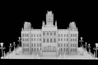 create high quality 3d architectural building models in maya