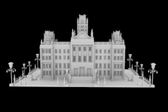 create high quality 3d architectural building models in maya