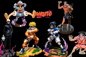 create high detail anime figures manga dioramas and 3d printable statues