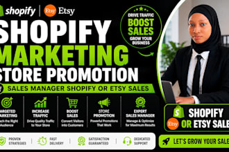 promote shopify, etsy, clothing store for shopify sales