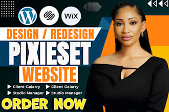 build pixieset website, wedding website photography website or portfolio website