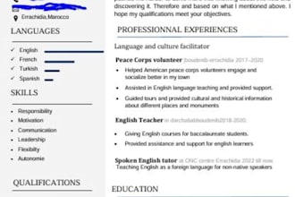 create, review a 2025 professional resume, cv, cover letter