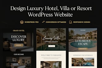 build luxury wordpress website for hotel, villa or apartment