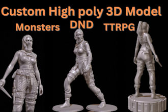 sculpt custom 3d dnd miniature for tabletop gaming model for 3d printing