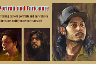 draw professional and artistic style portrait and caricature