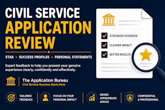 review your UK civil service application and star examples