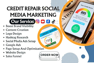 be your credit repair social media marketing manager for debt settlement