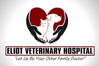 do modern minimalist pet, dog, cat and animal logo design