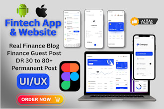 design modern saas, fintech website in figma finance fintech thunkable loan app