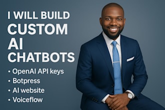 build custom ai chatbots using open ai API keys, botpress, ai website, voiceflow