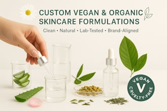 be cosmetic chemist to develop formulation for organic product