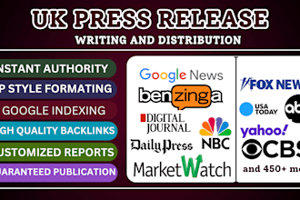 do UK press release distribution, submit press release, PR distribution, writing