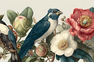 draw animal and botanical illustrations