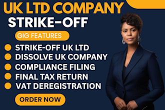 strike off dissolve close UK ltd company, deregister vat and restore company