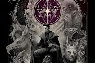 create dark art, horror or skull artworks illustration