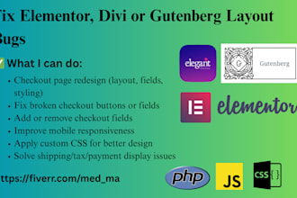 fix elementor, divi or gutenberg woocommerce bugs