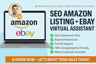 create your amazon listing with seo keywords ebay virtual assistance expert
