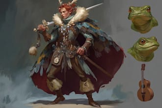 draw d and d character according to your requirements