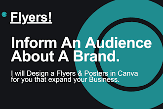 design a flyers and poster in canva