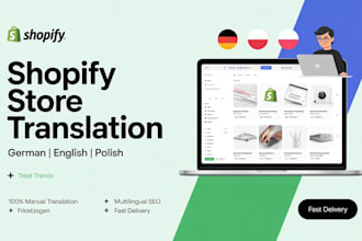 professionally translate your shopify store to german, english or polish