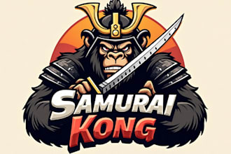 do amazing samurai kong logo with t shirt concept