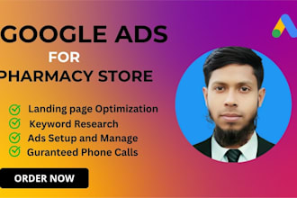 run and optimize google PPC ads for pharmacy store with guaranteed results