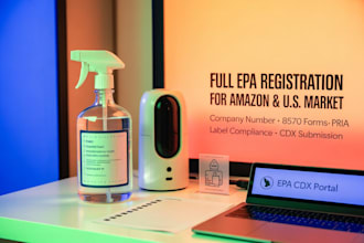 register your product with the epa and get your company number and label