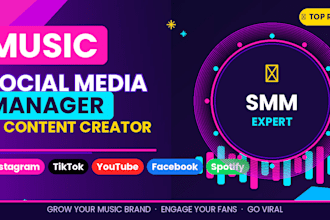 music social media manager, artist manager, music release marketing, branding