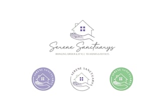 do modern furniture and home furnishing logo design