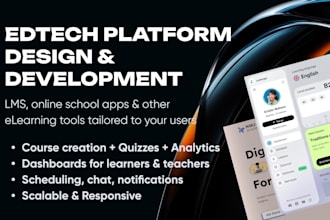build edtech saas lms online learning platform elearning educational website