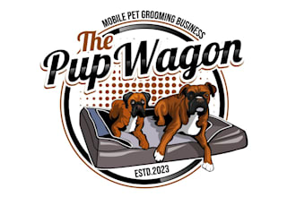 create an eye catching dog logo