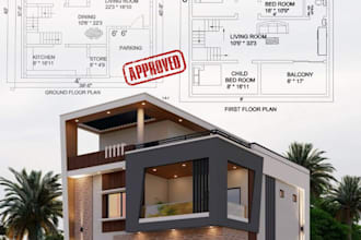 design professional 2d house plans, permit drawings, and UK planning drawings
