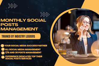 work for your social posts management for facebook and instagram