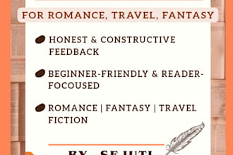 beta read your novel and give honest reader focused feedback