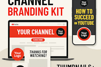 design custom youtube branding logo banner for all type of bloggers