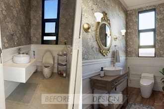 design stunning 3d before and after interiors for your airbnb or rental