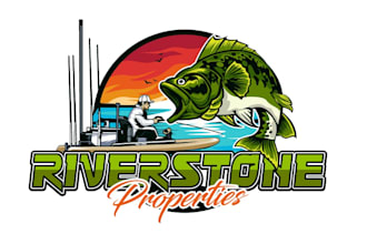 creative proffesional fishing logo design