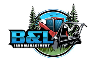 design beautiful land clearing logo