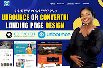 design converting landing pages in unbounce, instapage, convertri, wix,wordpress