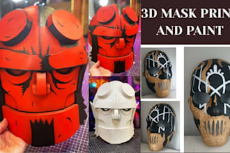 3d print and paint custom 3d mask 3d helmet wearable cosplay armor ship mask stl