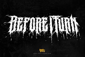 do brutal death metal, heavy metal, deathcore, grindcore, and mincecore logo