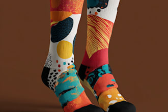 create beautiful socks design
