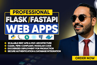 build a professional flask or fastapi web app with industry standards