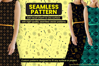 create seamless patterns for fabric, packaging, and print