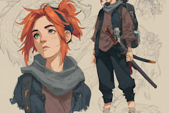 design characters oc art, fanart, dnd, anime, fantasy sci fi