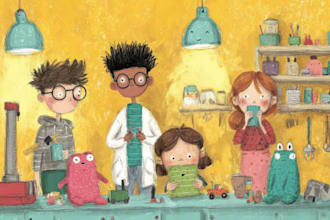 create colourful book illustrations and characters for kids