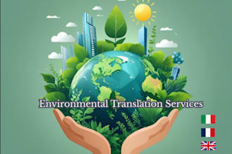 provide environmental and sustainability translations