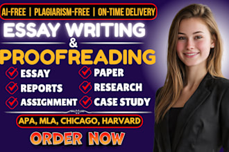 do essay writing, research, summary, reports, case study