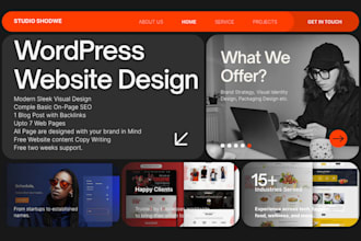 design wordpress wix custom landing page blog website